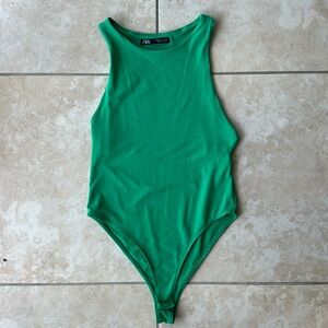 ZARA Green Bodysuit Tank
